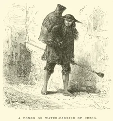 Een pongo of waterdrager van Cuzco